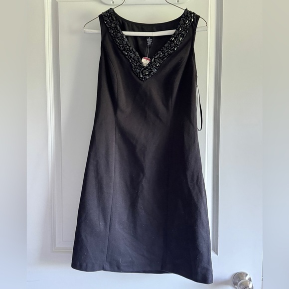 INC International Concepts Black Dress with Beaded Detail - Picture 1 of 11